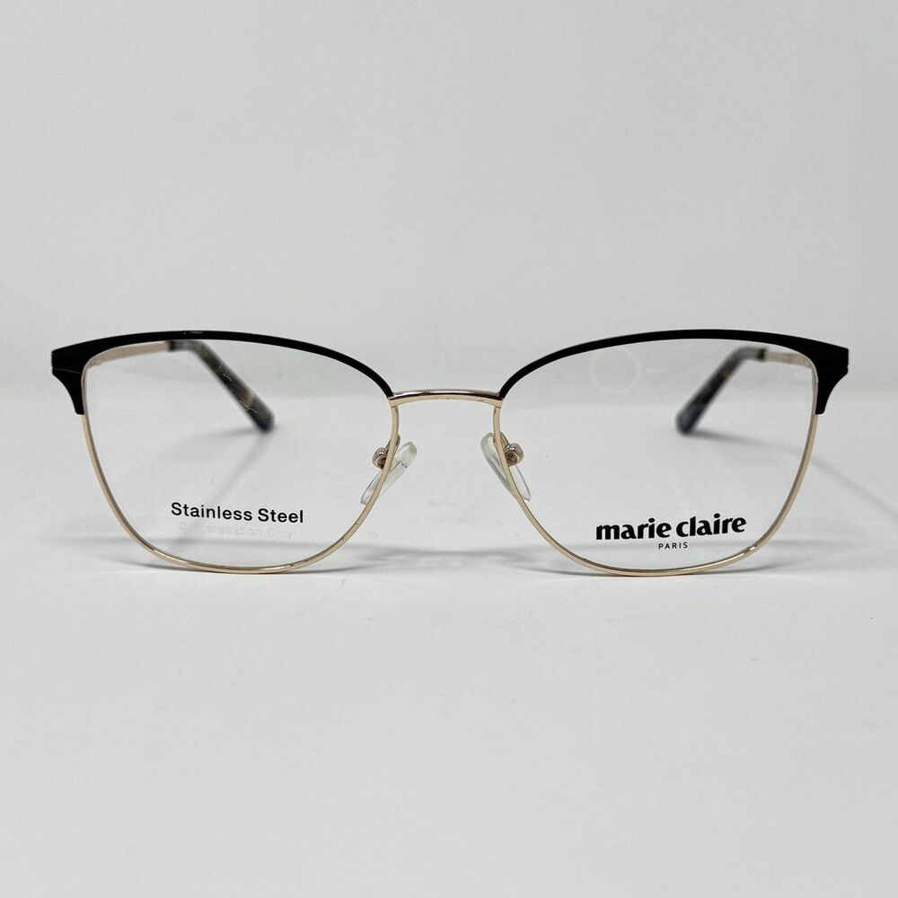 Marie Claire 6282 Brown Gold Stainless Steel Eyeglass Frames 54-17-140 New